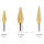 3PCS HSS Titanium Coated Step Drill Bit